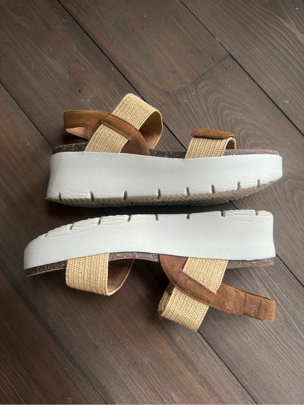 OTBT Nova Platform Wedge Slingback Natural Fiber Sandals Women’s 7.5 Tan EUC - Picture 7 of 16